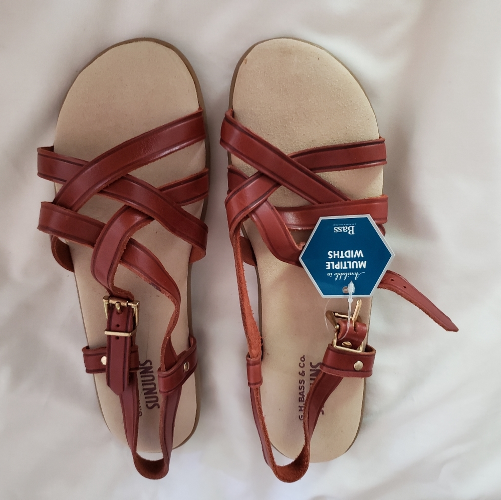 Bass genuine leather sandals 9W